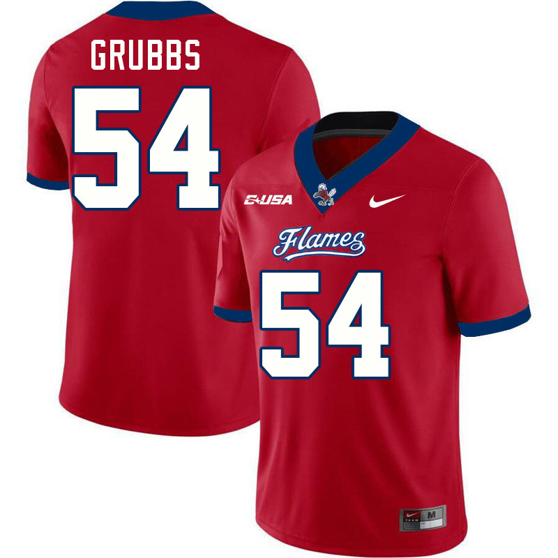 Liberty Flames #54 Cal Grubbs College Football Jerseys Stitched-Red